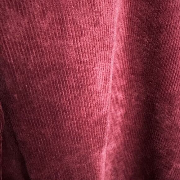 lands end womens XL 18 Velvet Velour 1/4 Zip Long Sleeve Rib Stretch - Picture 4 of 6